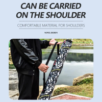 Multifunctional Waterproof Rod Bag Fishing Accessories Canvas Fishing Rod Rack Foldable Thickened Wi