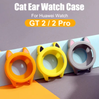For Huawei Watch GT 2 Pro Cat Ear Case GT2 42mm 46mm Watch Cute Colorful Protective Shell Full Wrapped Soft Silicone Case