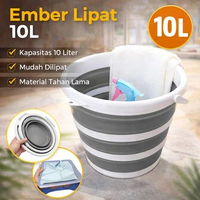Ember Lipat 10L Liter Air Bulat Praktis Water Bucket Foldable Collapsible ST360