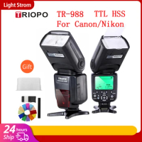 TRIOPO TR-988 TTL High Speed Sync Camera Speedlite Flash for Canon and Nikon 6D 60D 550D 600D D800 D700 Digital SLR Camera