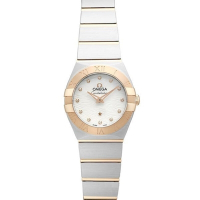 OMEGA 歐米茄 星座系列(123.20.24.60.55.007)玫瑰金石英女仕腕錶x24 mm