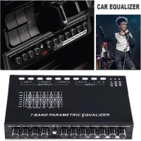 7 Band Car Equalizer Multifunctional Car Audio EQ Tuning Crossover Amplifier Parametric Equalizer Car Audio Equalizer