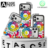 เคสโทรศัพท์ CASETiFY TAKASHI MURAKAMI ลายดอกทานตะวัน สีดำ/ใส/กระจก กันกระแทกแรงสูง แบบแม่เหล็ก สำหรั