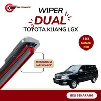 Wiper Dual 2 Lapis Karet Mobil Toyota Kijang LGX Kaca Mobil Depan Satu Pasang Kanan Kiri
