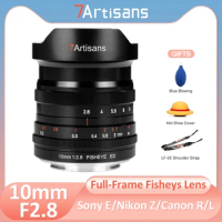 7artisans 10mm F2.8 Full Frame Wide Angle Fisheye Lens for Sony E alpha Canon RF r6 r8 r10 Nikon Z Sigma L Panasonic L Leica L