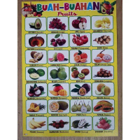 Poster gambar Buah dan Sayur Anak Paud Edukasi