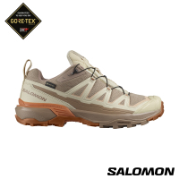 官方直營 Salomon 女 X ULTRA 360 EDGE Goretex 低筒登山鞋 白/黃/粉