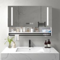 Toilet Storage Cabinet With Mirror Bathroom Sink Toilet Sto Good Sale For SG rage Cabinet Solid Wood Smart Bathroom Mirror Cabinet with Light Defogging Bathroom Wall-Mounted Bathroom Mirror withD Deliver