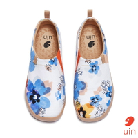 【 Uin 】西班牙原創設計 | 藍色花影彩繪 休閒 女鞋