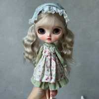 blythe doll clothes multicolor cute pastoral set handmade 28-30cm OB22 OB24 AZONE Dress for Blythe doll cute accessories