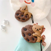 3D Cute Cartoon Bear Earphone Case for Huawei FreeBuds Pro Cases Wireless Bluetooth Soft Silicone Cover for Freebuds Pro Funda