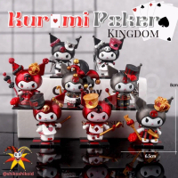 FGCkpk Figure Kuromi Poker Kingdom 8 Jenis Blind Box Unik Sanrio Figur Joker Trump