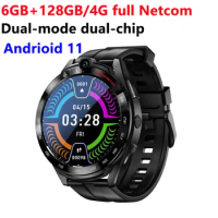 4G Smart Watch Phone 1.6'' Android11 Wifi GPS Men Watch Heart Rate Monitor 6G+128G Smartwatches 2MP+8MP Dual Camera for Phone