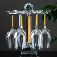 創意倒掛玻璃紅酒杯架擺件葡萄酒杯架批發定制水晶高腳杯瀝水杯架