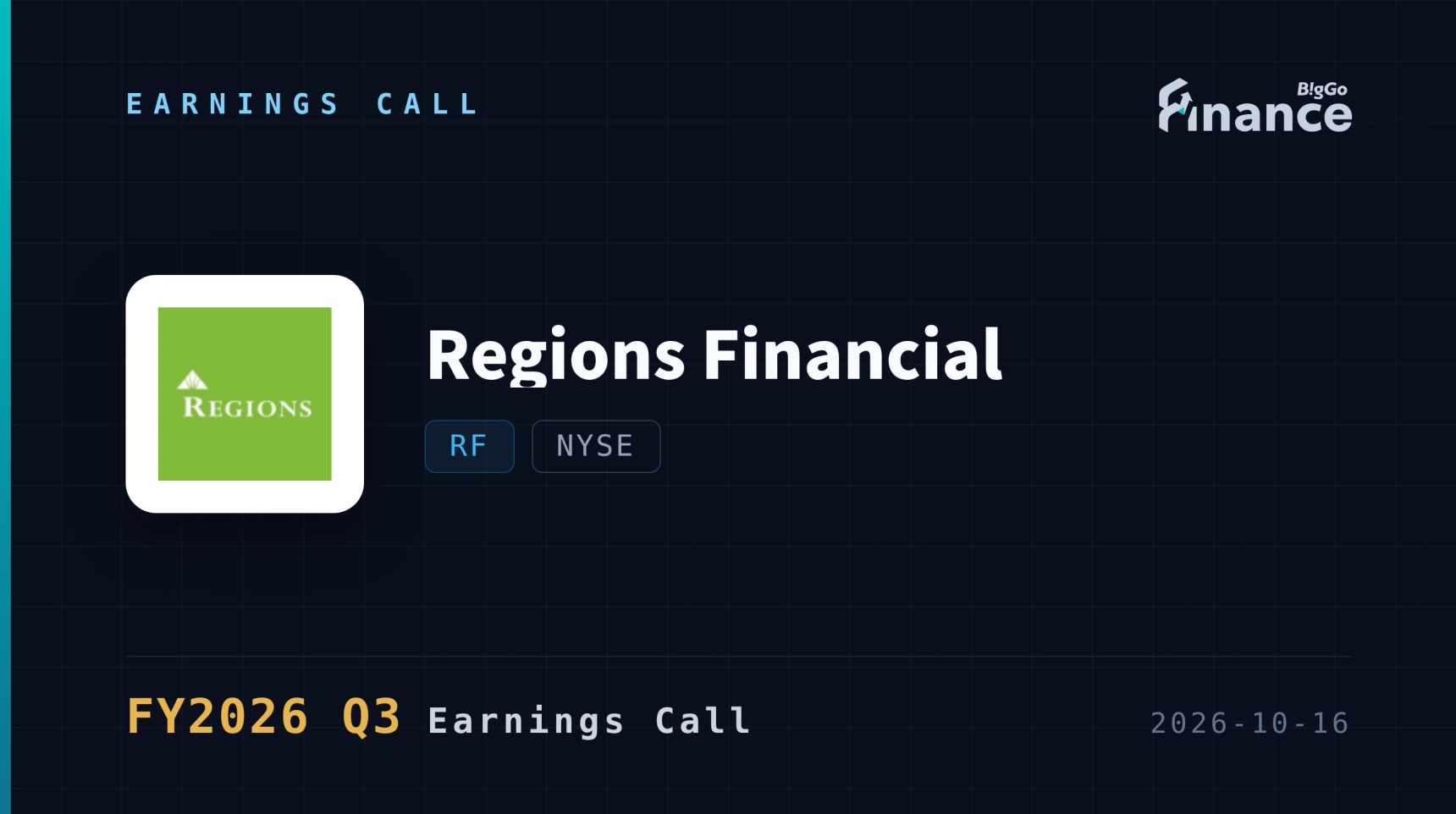 [Regions Financial Q3 2026 Earnings Call] Regions Posts $611M Profit as Capital Markets Revenue Surges 23% and Credit Losses Fall to 29bps