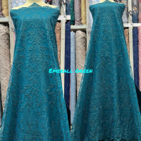(COD) Kain Tulle Bordir Sulam | Bahan Kebaya Modern | Kain Brukat Simpel | Kain Meteran