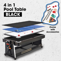 โต๊ะพูล4 In 1 American Pool Table บิลเลียดสนุ๊กเกอร์ชุดโต๊ะปิงปอง Air Hockey ราคาถูก Multi Purpose F