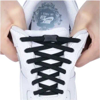 2022 No Tie Shoe laces Elastic Laces Sneakers Flat Shoelaces without ties Kids Adult Quick Shoe lace Rubber Bands for Shoes