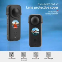 For Insta360 ONE X2 Lens Protective Cover Silicone Case Panorama Camera Accessories Anti-skid Anti-scratch Portable Camera Cap