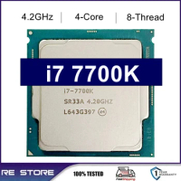 Used Core i7-7700K Quad-Core cpu 4.2GHz 8-Thread LGA 1151 91W 14nm i7 7700K processor