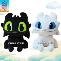 Boneka Toothless Night Fury Dragon Naga Boneka Naga Hitam Lucu TOOTHLESS KECIL