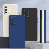Sarung OPPO A95 A74 4G, warna pepejal OPPO A74 4G / A95 silikon cecair sarung pelindung kalis kejuta