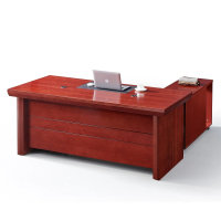 【MUNA 家居】5816型紅棕色5.3尺辦公桌組/含側櫃活動櫃(辦公桌 書桌 電腦桌 桌子 收納)