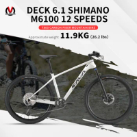 SAVA DECK6.1 carbon fiber mountain bike 1*12 speed 27.5/29 inch adult bike carbon fiber frame with SHIMAN0 M6100 12 MTB