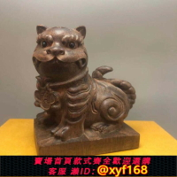 {保固一年 可打統編}越南沉香木原木雕虎爺守護神黑虎大將軍天虎圣尊道教佛像供奉擺件