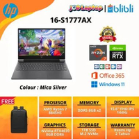 HP Victus Laptop 16-S1777AX Mica Silver Ryzen 7 8845HS Win11 OHS