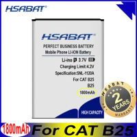 HSABAT B25 1800mAh Top Capacity Battery for Caterpillar CAT B25 UP073450AL Mobile Phone Batteries