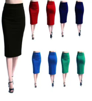 Women Skirt Bodycon Skirt Office Female Slim Knee Length High Waist Stretch Sexy Pencil Skirts Jupe 