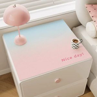 全城熱賣 - 床頭櫃墊子輕奢高級感防水防燙免洗桌面臺麵保護墊洗衣機防塵墊子天藍水蜜桃40*40cm