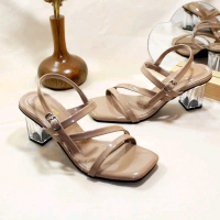 Queensha hak kaca 7 cm Sandal Wanita