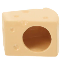 Ceramic Hamster Hideout Hamster Cheese Shape Cooling Nest for Hamster Small Pet Hiding House