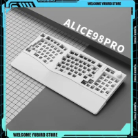 New FEKER Alice 98Pro Single Mode Wired Keyboard Custom Hot-Swap Gasket RGB Multifunctional Knob Erg