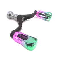 Spinning Reel Double Handle Gradient Color Knobs Light Weight Carbon Handle for DAIWA SHIMANO Replacement