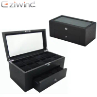 Veneer MDF Wood Watch Boxes Cases Luxury Premium Watch Collection Box Double Watch Boxes Cases