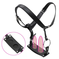 Leather Chastity Device Dildo Panties Butt Plug And Dildo Harness Belt Female Masturbation Sex Toys for Women Lesbian Adult 18