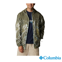 Columbia 哥倫比亞 男款 - 防曬UPF40防潑水風衣-綠花紋 UWE87770GA / S22