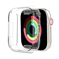 Silicone protective shell For Apple watch 45mm 41mm 44mm 42mm 40mm 38mm transparent watch case For iwatch series 7 6 5 4 3 2 SE