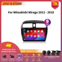 Car Radio Multimedia Video Player Navigation 4G GPS For Mitsubishi Mirage 2012 - 2018 Android 14 Carplay Screen For Car