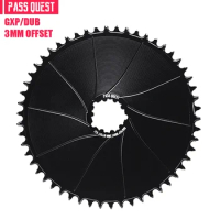PASS QUEST 3mmOffset AERO Round Narrow Wide Chainring for GXP XX GX Direct Mount Crank Gravel Bike AXS 12 Speed Chain 36-54T