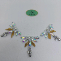 payet rangkai cristal ceko/payet rangkai Diamond/manik-manik aksesoris busana wanita/mute Renda Muti