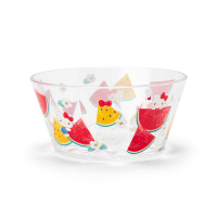 真愛日本 預購 凱蒂貓 kitty 七彩水果 透明 樹脂 甜點碗 透明碗 點心碗 JD41