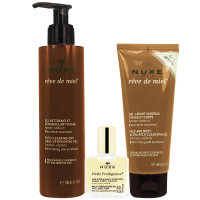 NUXE 槐花蜜洗卸保養組(槐花蜜潔顏卸妝凝膠200ml+槐花蜜深層清潔凝露100ml+全效晶亮精華油10ml)(效期2025.10 正貨)