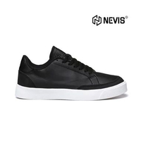 Sepatu Sneakers Casual Pria Smith Full White Putih Polos 42 SMITH - HITAM PUTIH