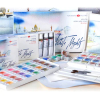 White Nights Watercolor Paint Set of 12/24 Tubes 10ML Each