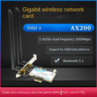 AX200 Wifi6 5G Dual-Frequency Gigabit PCIe Desktop Built-in Wireless Network Card 5.0 Bluetooth 3000M