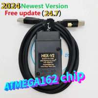 2024 HEX-V2 VCDS VAG WITH 24.7 VAGCOM 24.7 VCDS HEX V2 USB Interface FOR VW AUDI Seat Unlimited VIN